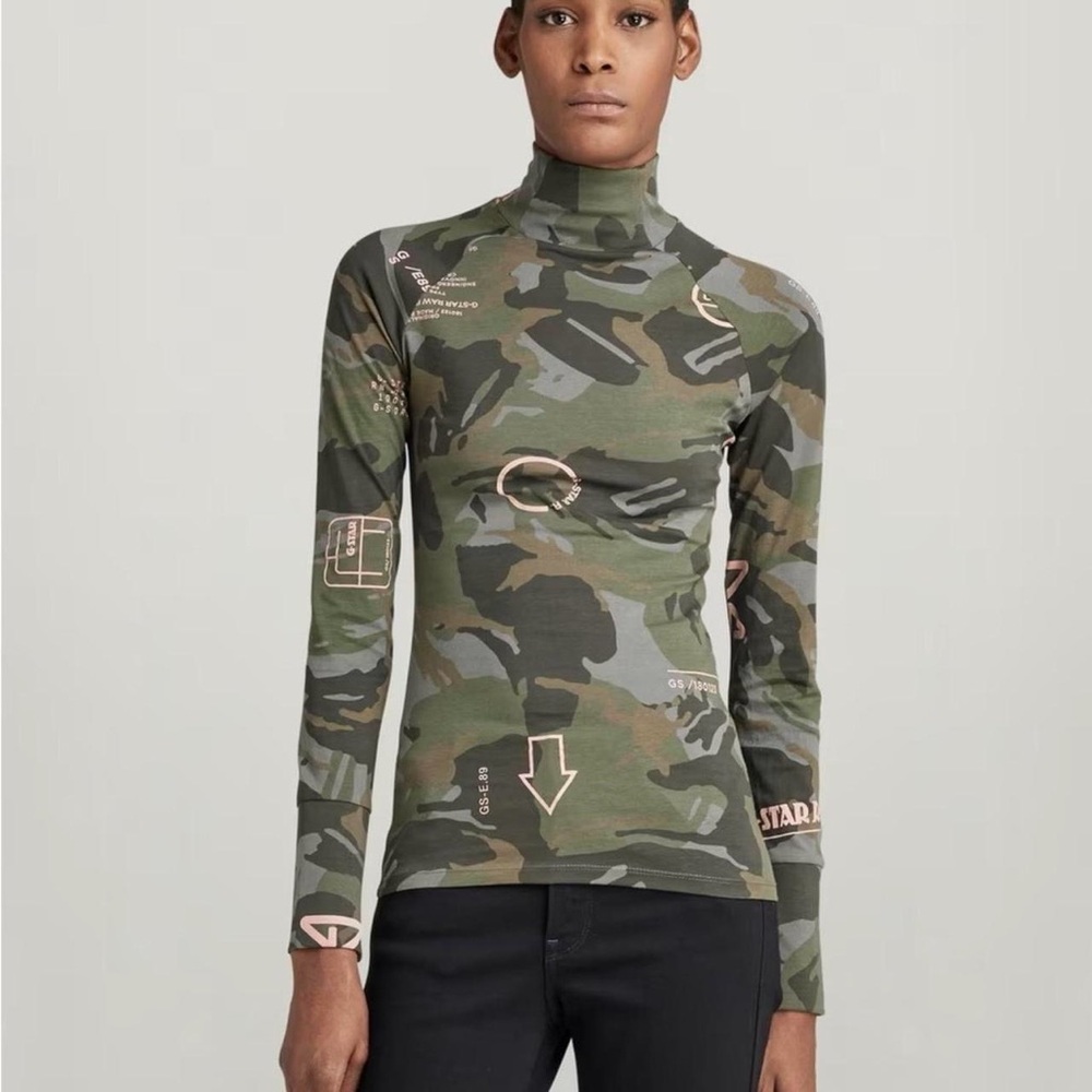 G-Star Raw camo long sleeve top